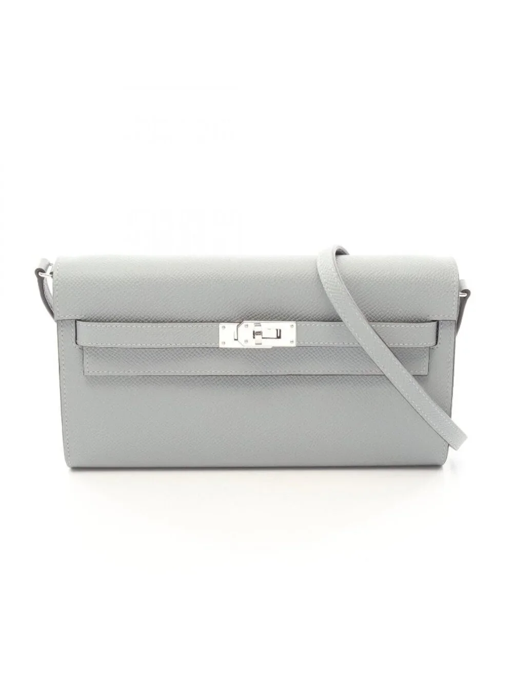 Hermes Shoulder Bag Kelly Long to Go Sellier Gray Pantin